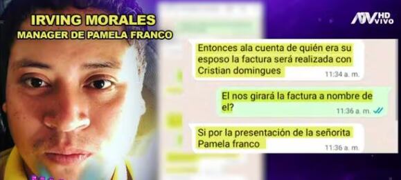 Pamela Franco y Christian Domínguez.