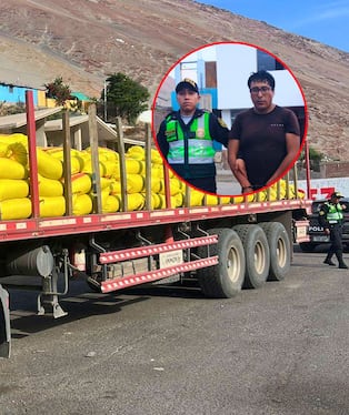 Intervienen camión que trasladaba mineral ilegal en Ocoña, provincia de Camaná. Foto: PNP.