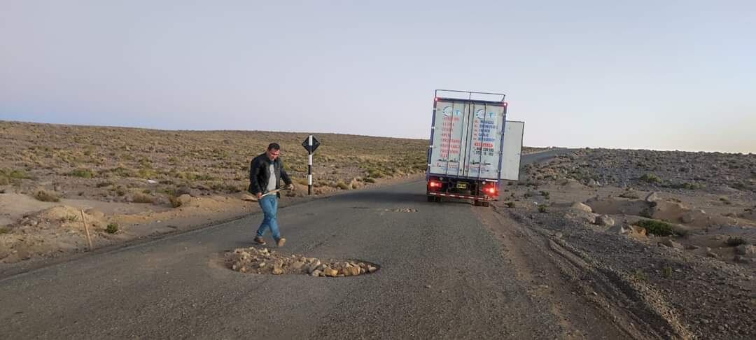 Carretera en pésimas condiciones. (Foto: Difusión)