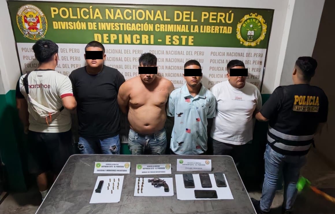 Según la Policía, entre los capturados se encuentra alias “Chino Marquina”. (Foto: PNP)