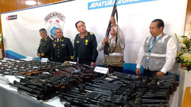 Sucamec recupera 213 armas de fuego en las regiones de Tacna y Moquegua (VIDEO)