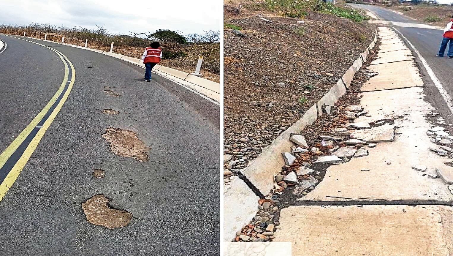 Carretera de S/18 millones presenta grave deterioro en Piura