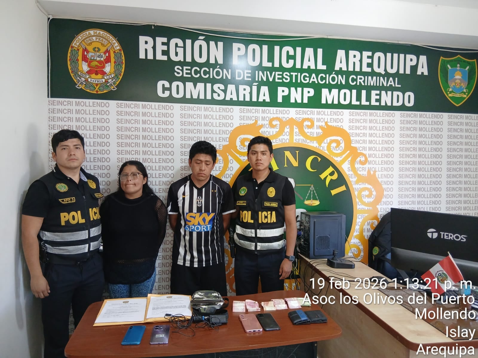 Caen seis personas implicadas en robos en playas de Mollendo, Arequipa. Foto: PNP.