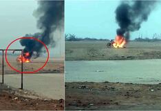 Chincha: vecinos de Condorillo queman moto lineal utilizada por banda delincuencial