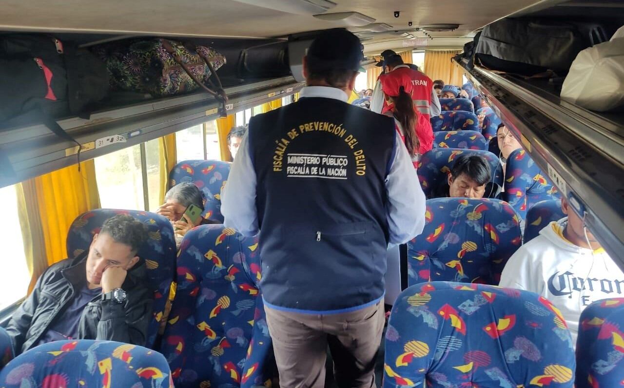 Representantes de la Fiscalía de Prevención del Delito, Sutran, comuna y Policía, intervinieron diversos vehículos.