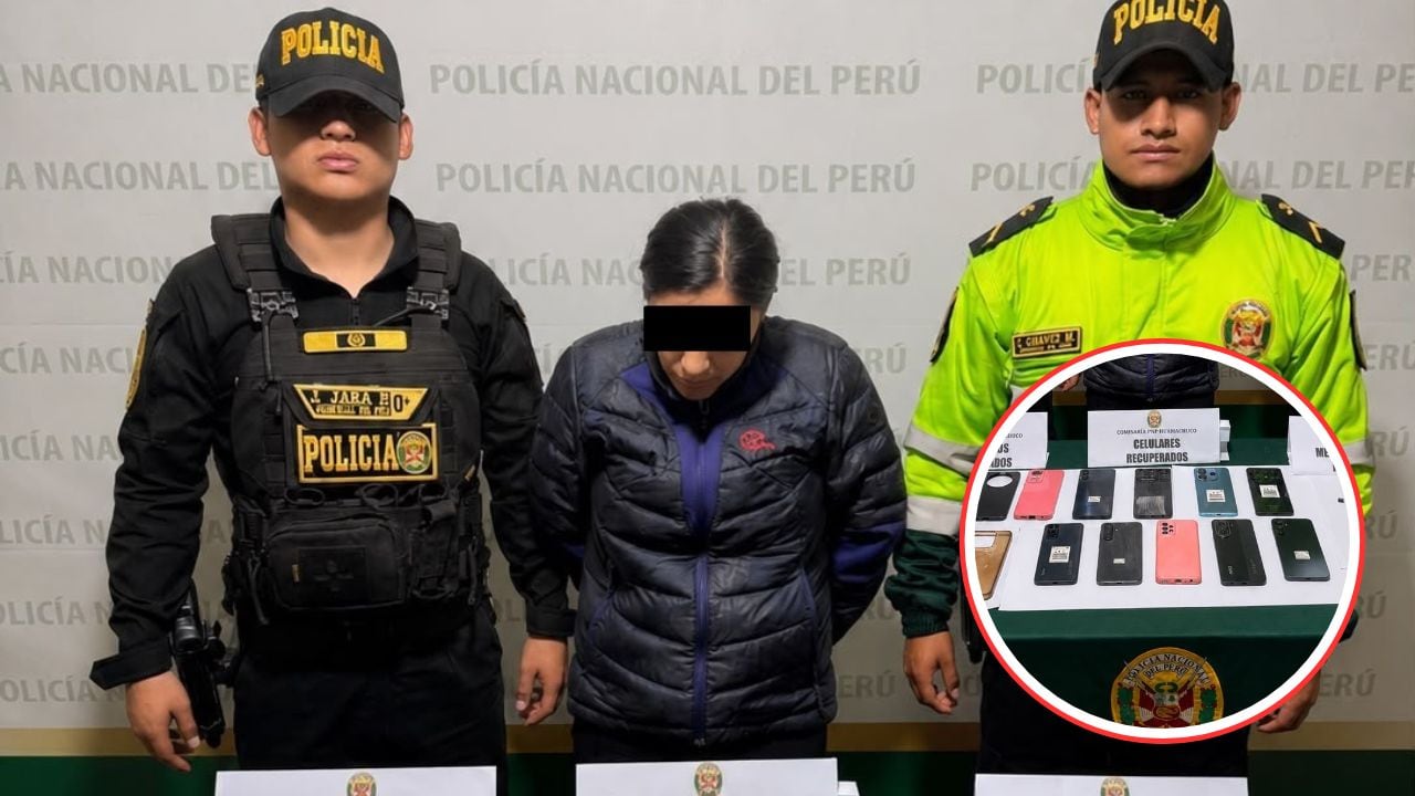 La Libertad: Mujer cae con ocho celulares robados en Huamachuco