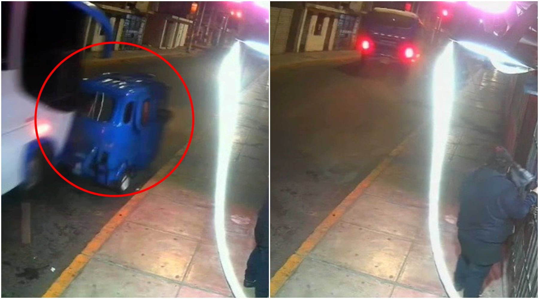 Bus fuera de control embiste y arrastra mototaxi en Chincha Alta