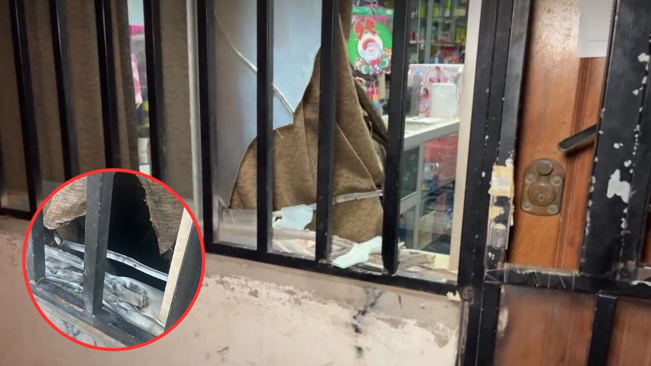 Hampones llegaron a bordo de una motocicleta y le dejaron también un manuscrito.