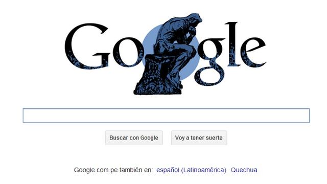 Doodle de Google rinde homenaje a Auguste Rodin