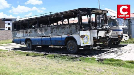 Jauja: Dos personas detenidas tras incendio de ómnibus del Instituto Pedro Monge