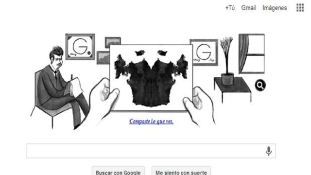 Hermann Rorschach: el doodle de Google te realiza un test psicológico