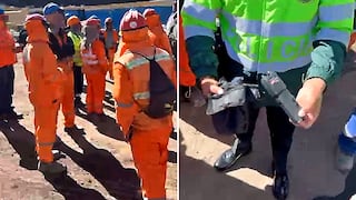 Policía interviene en obra del Gobierno Regional de Arequipa por denuncia de amenaza (VIDEO)