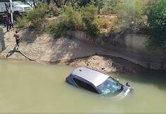Piura: Camioneta cae a canal de regadío y chofer resulta herido