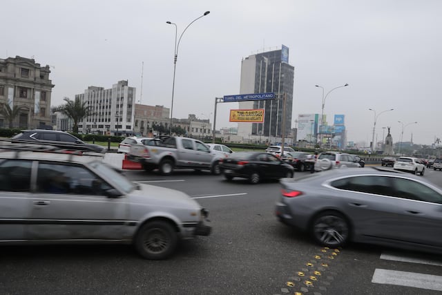 Así se ve el cierre del paso a desnivel de la Vía Expresa por obras de la Línea 2 del Metro (Fotos: Hugo Pérez/GEC)