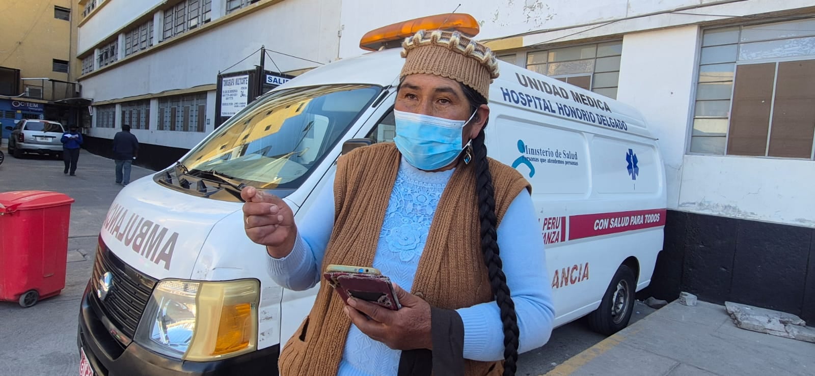 Esposa de clemente Núñez pide apoyo desde Arequipa para costear los gastos del tratamiento (Foto: Pedro Torres/@photo.gec)