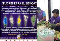 Pisco: Hermandad del Señor de La Agonía convoca a los devotos a donar flores para su recorrido procesional