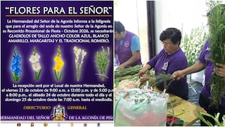 Pisco: Hermandad del Señor de La Agonía convoca a los devotos a donar flores para su recorrido procesional