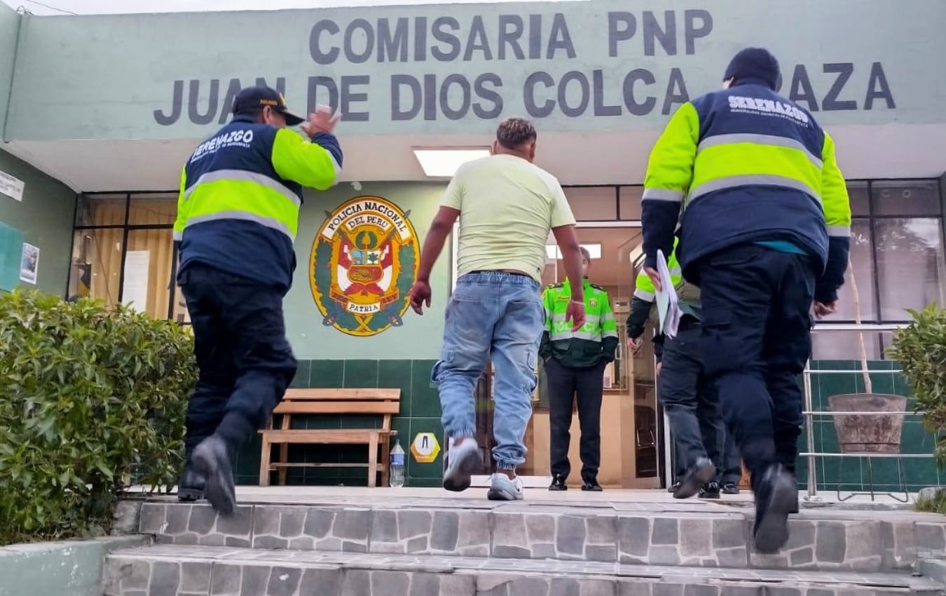 Joven detenido por atacar a su padre en Paucarpata. Foto: GEC.