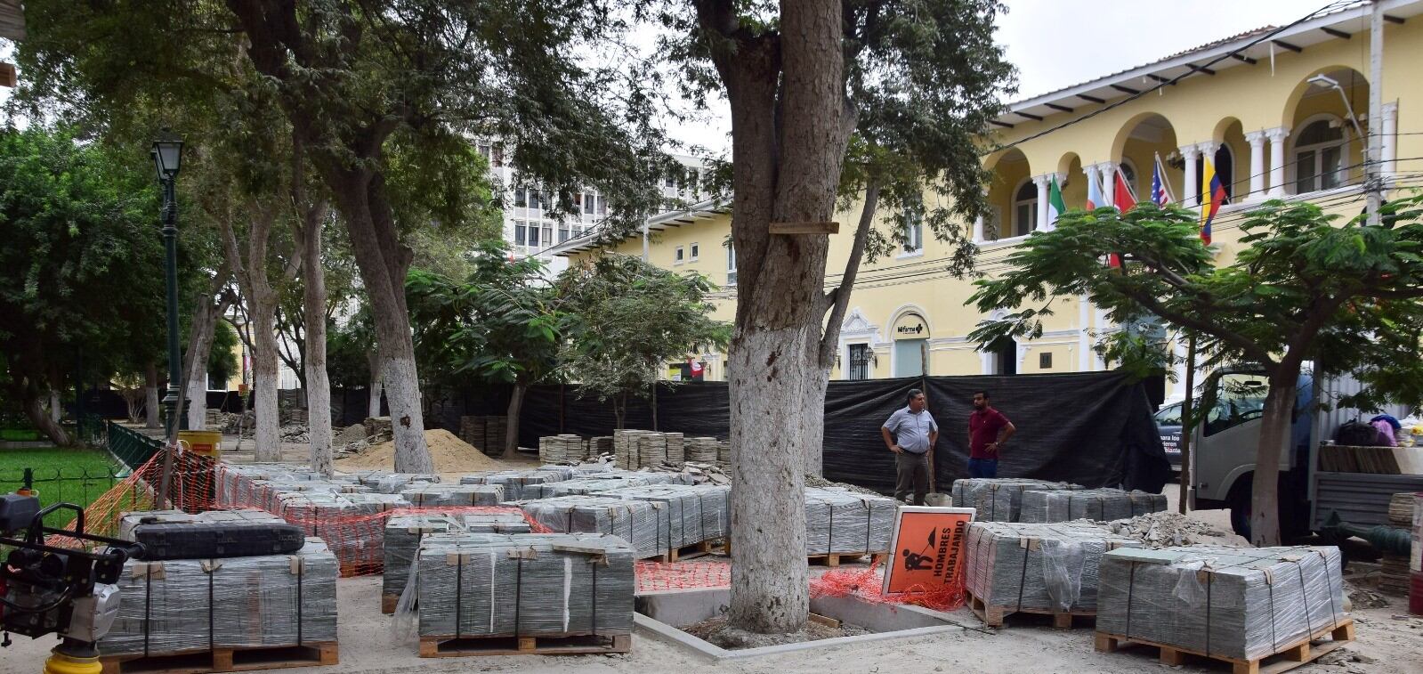 Inician obras finales en Plaza de Armas de Piura