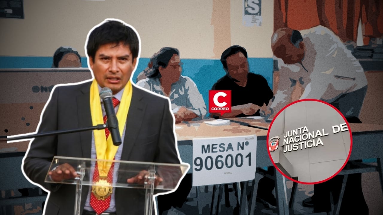 Alcalde de SJL cuestiona al JNE por impedir que otras autoridades opinen sobre las elecciones. Composición: Diario Correo.