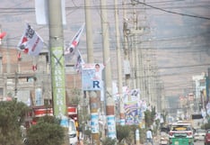 Candidatos de Chilca invaden postes de energía eléctrica con publicidad