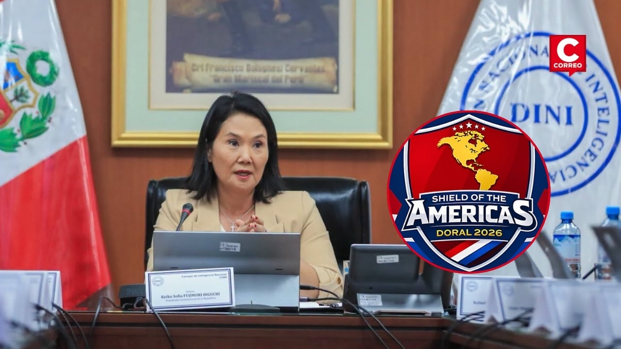 Keiko Fujimori prioriza ingreso del Perú al “Escudo de las Américas” para combatir el crimen organizado. Composición: Diario Correo.