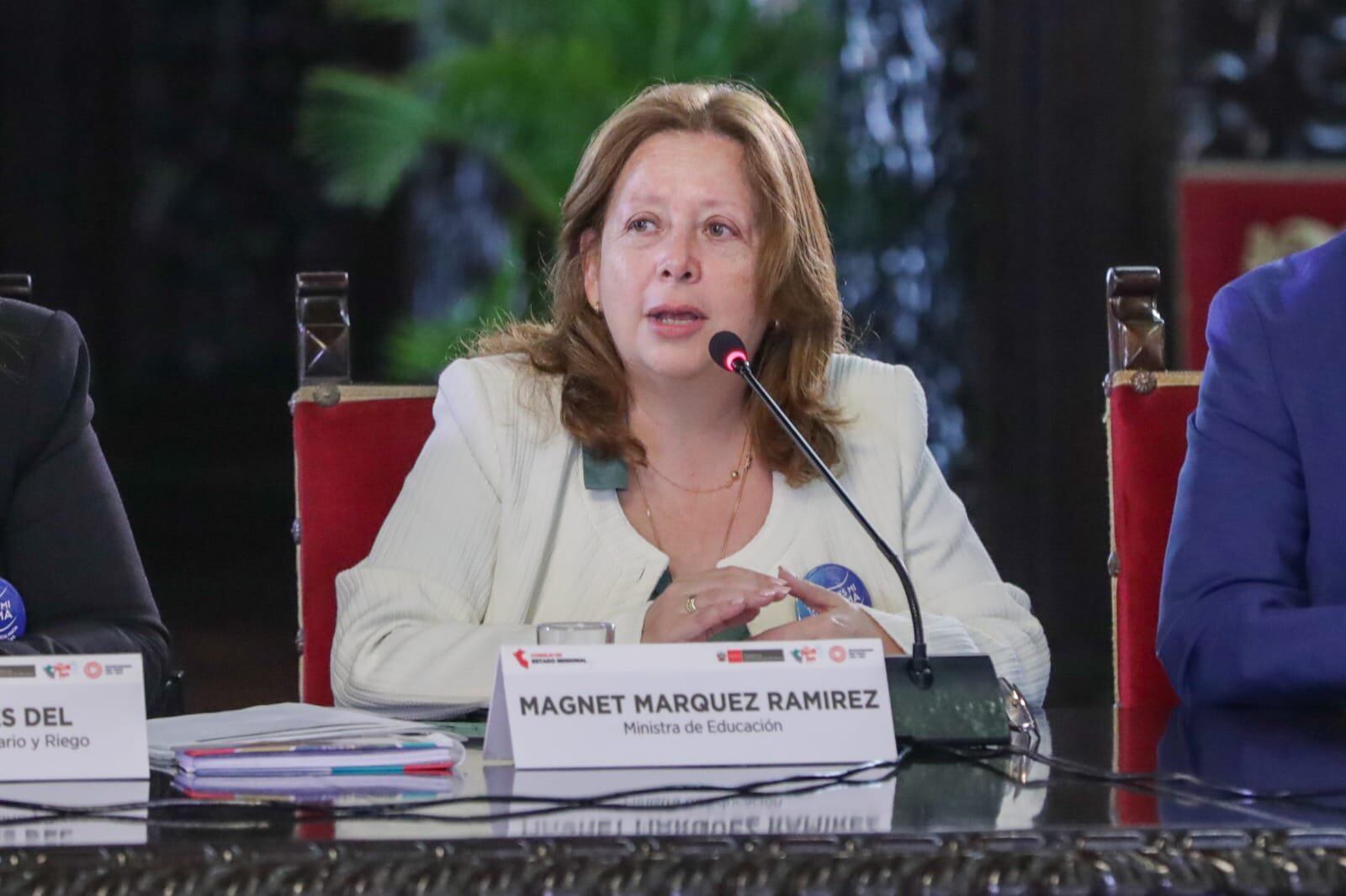 La ministra de Educación, Magnet Márquez. Foto: Minedu