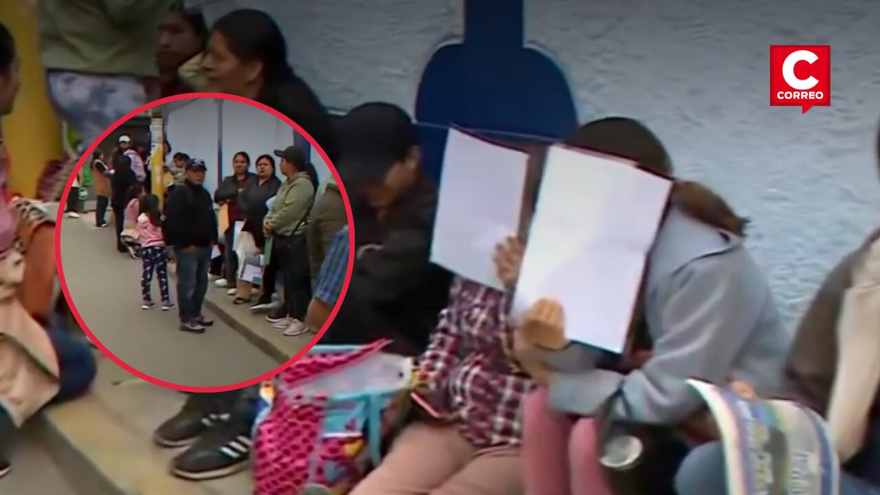 Las colas se extendieron por cuadras. Colegio solo tiene 250 vacantes, sin embargo el número de padres que está a la espera sobrepasa este número.