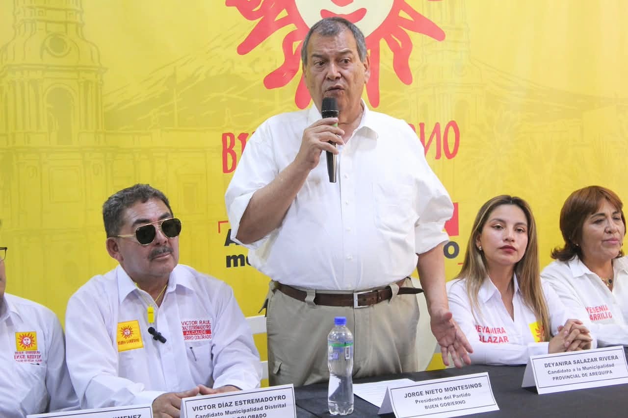Jorge Nieto, presidente del Partido del Buen Gobierno, estuvo en la ciudad de Arequipa. (Foto: Álvaro Figueroa/@photo.gec)