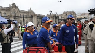 Así se desarrolló el II Simulacro Nacional Multipeligro en la Plaza de Armas de Lima (FOTOS)