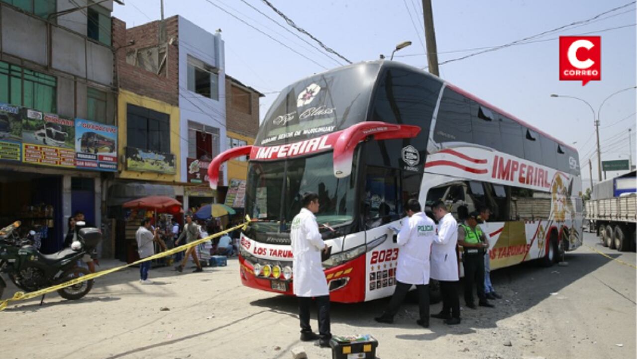 Balean a bus de la empresa Imperial en el paradero de Huaycán. (Fotos: Allen Gino Quintana / @photo.gec)