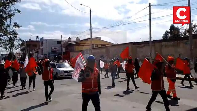 Trabajadores de Construcción Civil inician movilización en Huancayo (VIDEO)