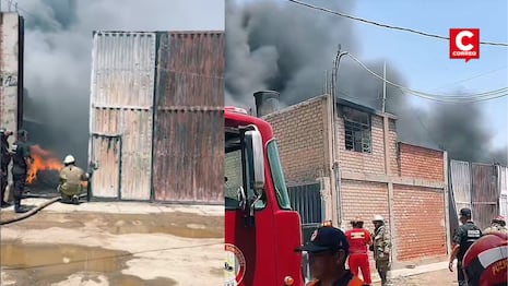 Incendio en almacén de plástico en Puente Piedra moviliza a más de 15 unidades de bomberos