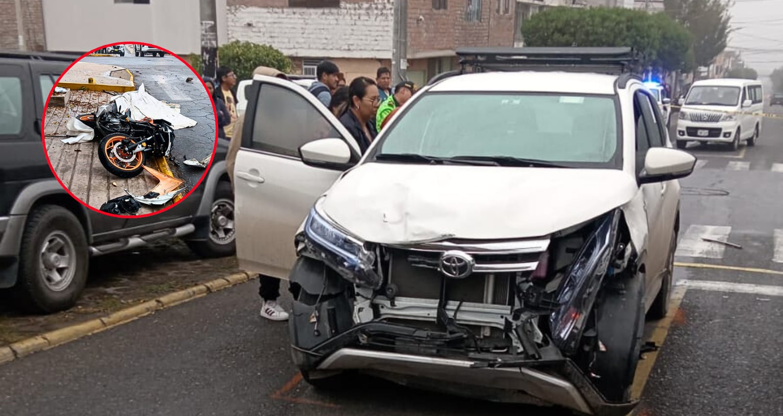 Accidente en La Tomilla, Cayma, deja dos fallecidos. Foto: Serenazgo de Cayma.