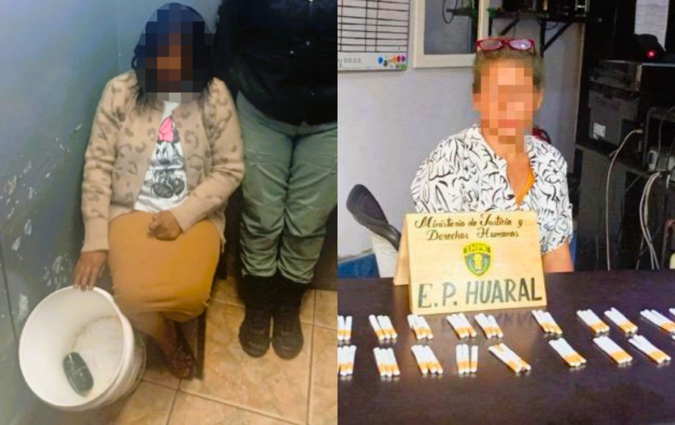Mujeres intentaron ingresar droga y cigarrillos en los penales de Arequipa y Huaral. Foto: INPE.