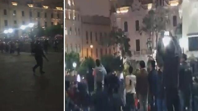 Universitario de Deportes: Disturbios durante banderazo de hinchas en Plaza San Martín (VIDEO)