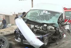 Accidente en la avenida Ramiro Prialé deja 19 heridos tras volcadura de miniván