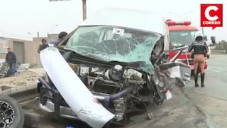 Accidente en la avenida Ramiro Prialé deja 19 heridos tras volcadura de miniván