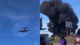 EE.UU.: Dos aviones militares chocaron durante exhibición aérea en Dallas (VIDEO)