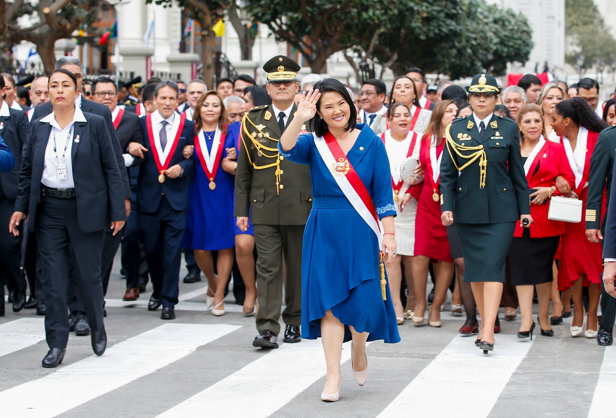 La presidenta Keiko Fujimori concluyó su primer Mensaje a la Nación con un llamado a la unidad del país, exhortando a las fuerzas políticas, autoridades regionales, empresarios y ciudadanía a trabajar de manera conjunta para enfrentar los principales problemas del Perú. (Foto: Presidencia)