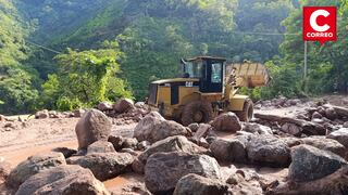 Junín: Lodo y piedras bloquearon la carretera en Marankiari