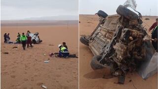 Tacna: Camioneta que llegaba de Puno con familia se accidenta en la vía Panamericana Sur