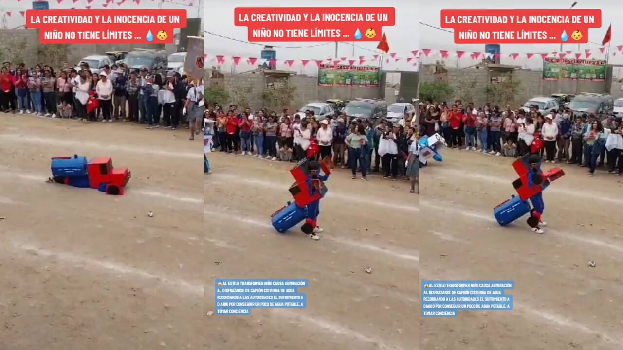 Niños se visten de Transformers. (Foto: composición EC)