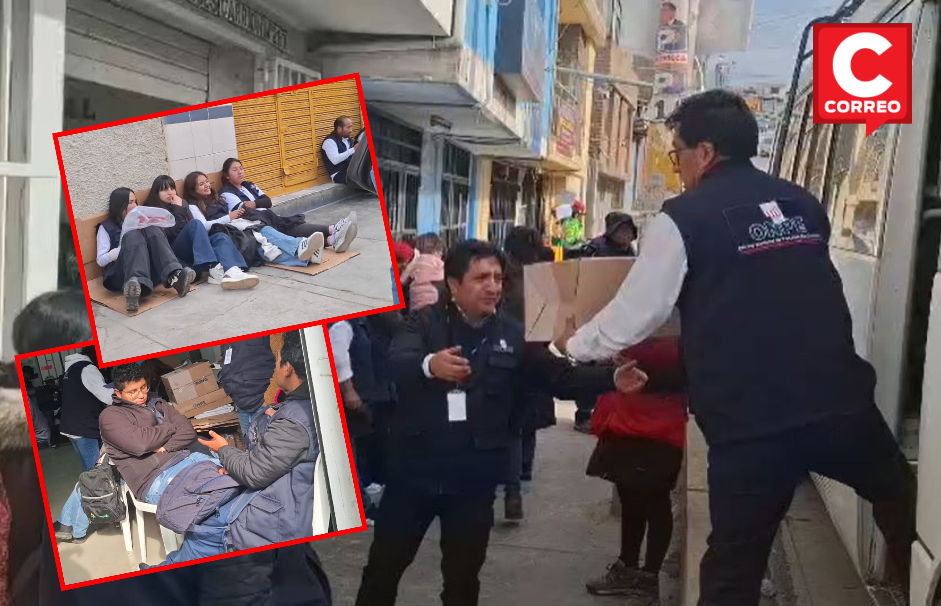 Se registró demora en la entrega del material electoral el domingo 12 de abril. (Foto: Composición diario Correo)