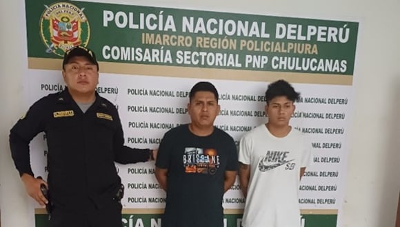 Detienen a dos presuntos integrantes de banda que robaron una moto a un joven en Chulucanas