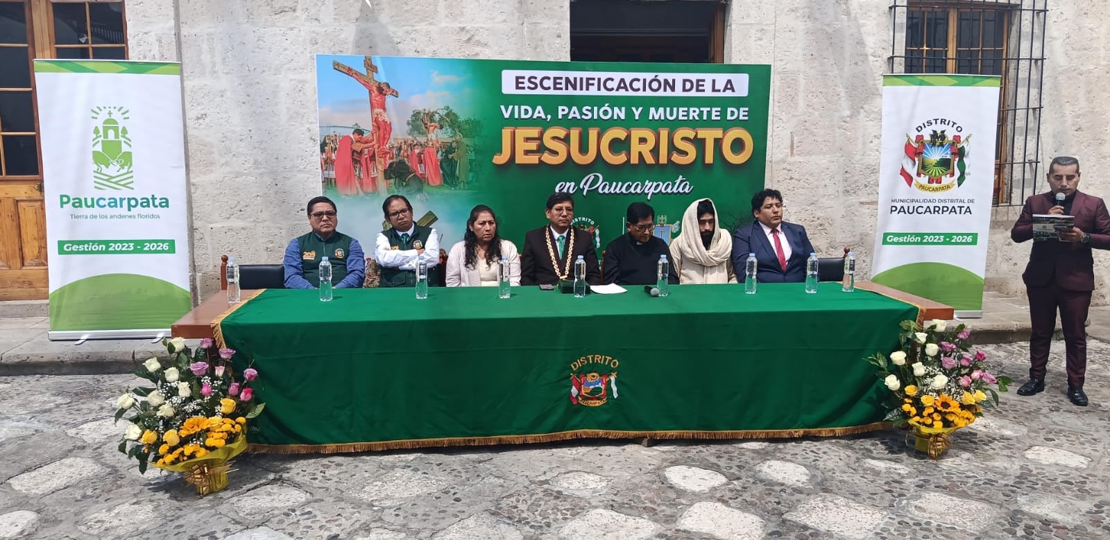 Presentación de la escenificación de la Vida, Pasión y Muerte de Jesucristo. Foto: GEC.