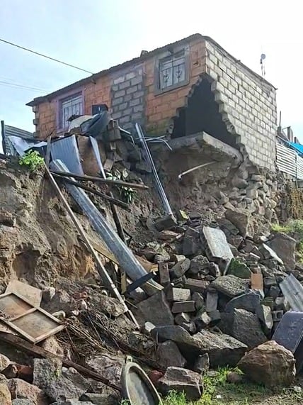 Vivienda colapsó en Mariano Melgar (Foto: Difusión)