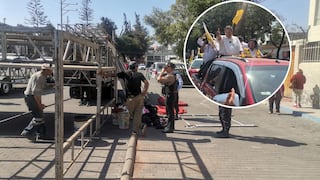 Elecciones 2026: retiran estrado de mitin de Jorge Nieto por falta de permisos en Arequipa