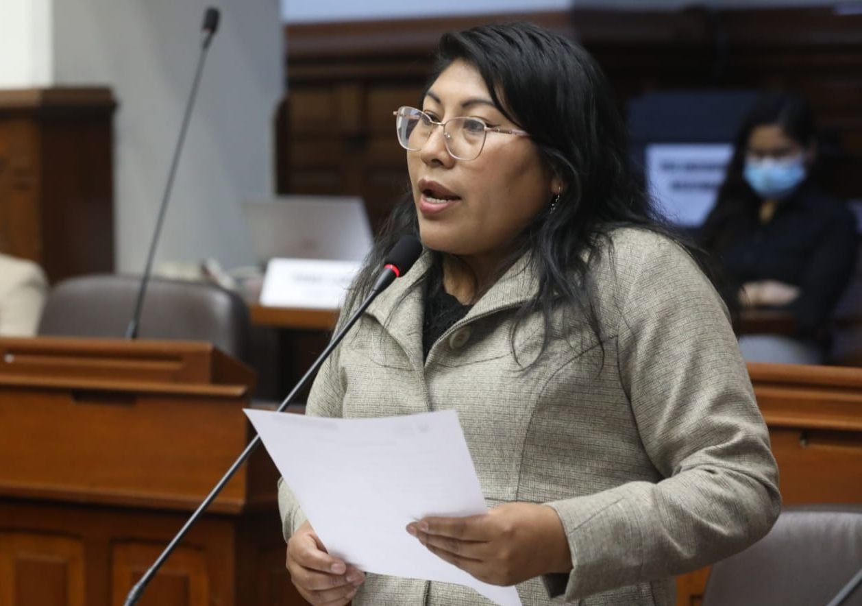 Elizabeth Taipe, de Perú Libre, estuvo en dos países asiáticos. (Foto: Congreso)