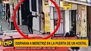 Sujeto ataca a balazos a mujer en puerta de hostal de Av. Tomás Valle en San Martín de Porres